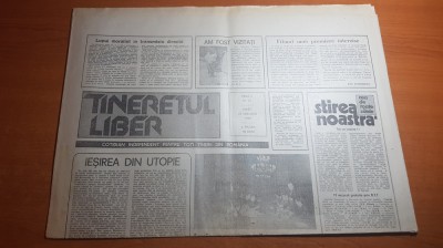 ziarul tineretul liber 23 ianuarie 1990-articolul &amp;quot; iesirea din utopie &amp;quot; foto