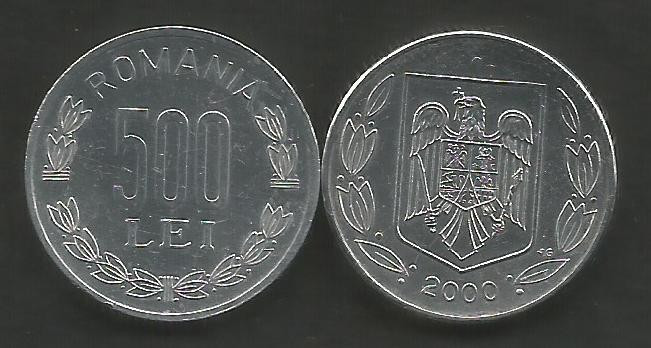 ROMANIA 500 LEI 2000 [1] livrare in cartonas