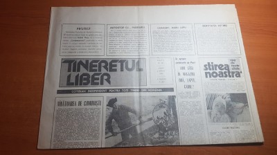 ziarul tineretul liber 6 aprilie 1990- articolul &amp;quot; vanatoarea de comunisti &amp;quot; foto