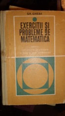 EXERCITII SI PROBLEME DE MATEMATICA AN 1969/396PAGINI= GHEBA foto