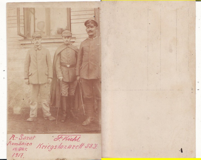 Ramnicu Sarat - tema militara, razboi, WK1, WWI-1918-spitalul- rara