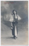 1556 - TOPLITA, Harghita, ETHNIC woman - old postcard, real PHOTO - unused, Necirculata, Fotografie