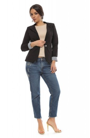 Sacou de dama, Emar Shop, clasic, bumbac, negru, 42 foto mare Sacou de dama, Emar Shop, clasic, bumbac, negru, 42 foto mare