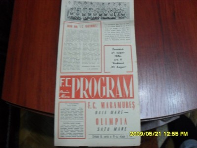 program FC Maramures BM - Olimpia SM foto
