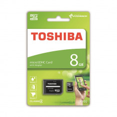 Card Memorie Toshiba Flash Memory MicroSDHC 8 GB Clasa 4 + Adaptor SD foto