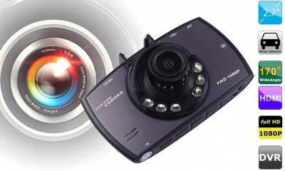 Camera Auto Dvr, Full Hd, Ecran LCD, alimentare masina 12V 24V foto