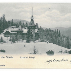 584 - SINAIA, Romania, Peles Tower in winter - old postcard - unused - 1903