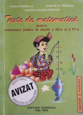 Teste de matematica pentru concursurile scolare in clasele a III-a si a IV-a foto