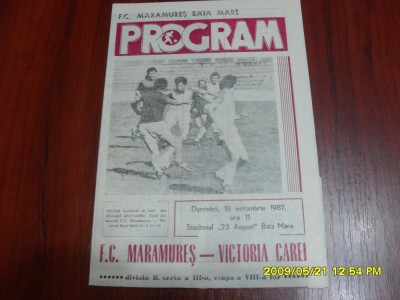 program FC Maramures BM - Victoria Carei foto