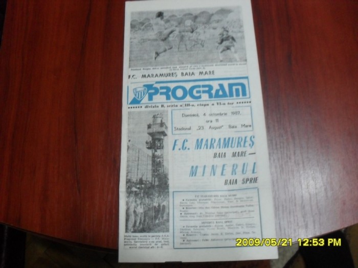 program FC Maramures BM - Minerul Baia Sprie