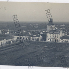 1222 - SALONTA, SYNAGOGUE & Market, Romania - old postcard, real PHOTO - unused