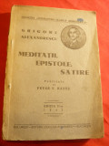 Gr.Alexandrescu - Meditatii , Epistole , Satire -1943 ,publicata de P.V.Hanes
