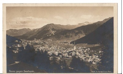 CPI B 10214 CARTE POSTALA - DAVOS GEGEN SEEHORN, 1920 foto