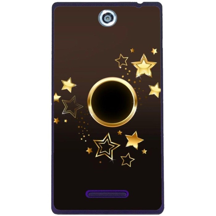 Husa Goldy Star Sony Xperia C C2305 foto mare Husa Goldy Star Sony Xperia C C2305 foto mare