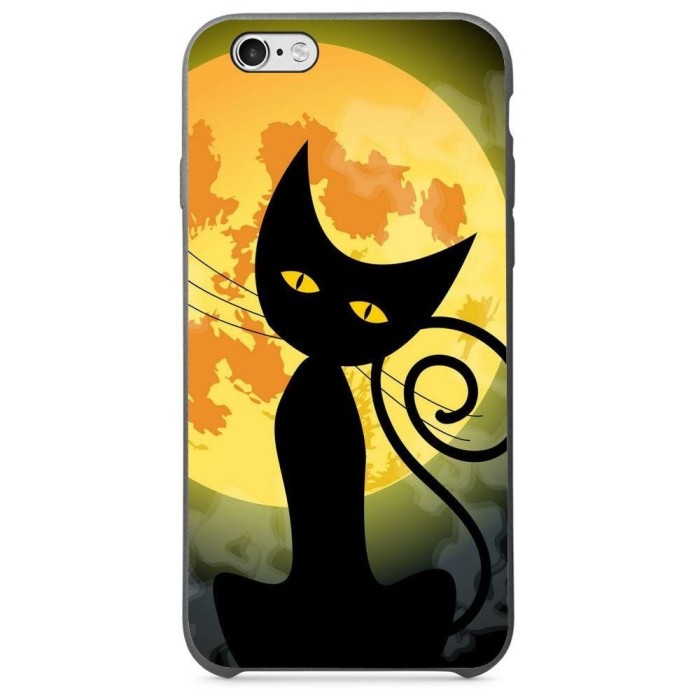 Husa Black Cat Full Monn Halloween APPLE Iphone 5s foto mare Husa Black Cat Full Monn Halloween APPLE Iphone 5s foto mare