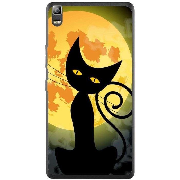 Husa Black Cat Full Monn Halloween Lenovo K3 Note A7000 foto mare Husa Black Cat Full Monn Halloween Lenovo K3 Note A7000 foto mare