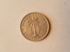 9 CONGO BELGIAN 1 FRANC 1958 foto