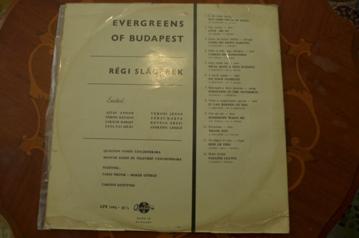 Disc vinil Various – Evergreen Melodies (Régi Slágerek) Qualiton – LPX 7263 foto mare Disc vinil Various – Evergreen Melodies (Régi Slágerek) Qualiton – LPX 7263 foto mare