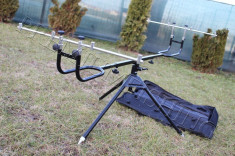 Rod Pod ( RodPod ) 4 Posturi Diamant Otelit + Geanta Transport New Carp Stativ foto