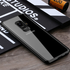 Husa Samsung S9, ultrasubtire, protectiva, transparent si negru, gd587 foto