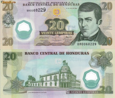 HONDURAS 20 lempiras 2008 polymer UNC!!! foto