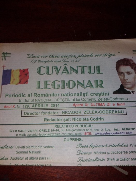 CUVANTUL LEGIONAR APRILIE 2014 foto mare CUVANTUL LEGIONAR APRILIE 2014 foto mare