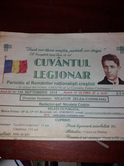 CUVANTUL LEGIONAR SEPTEMBRIE 2014