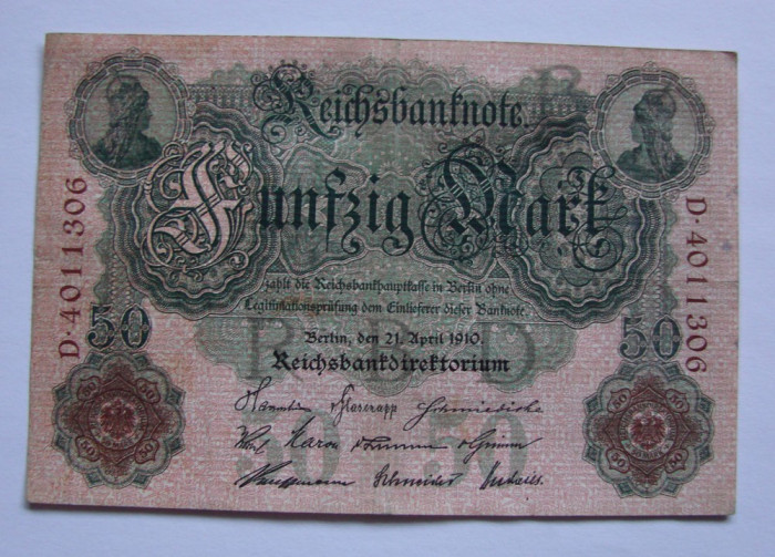 Bancnota 50 mark 1910 - Germania