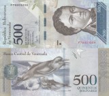 VENEZUELA 500 bolivares 23 martie 2017 UNC!!!