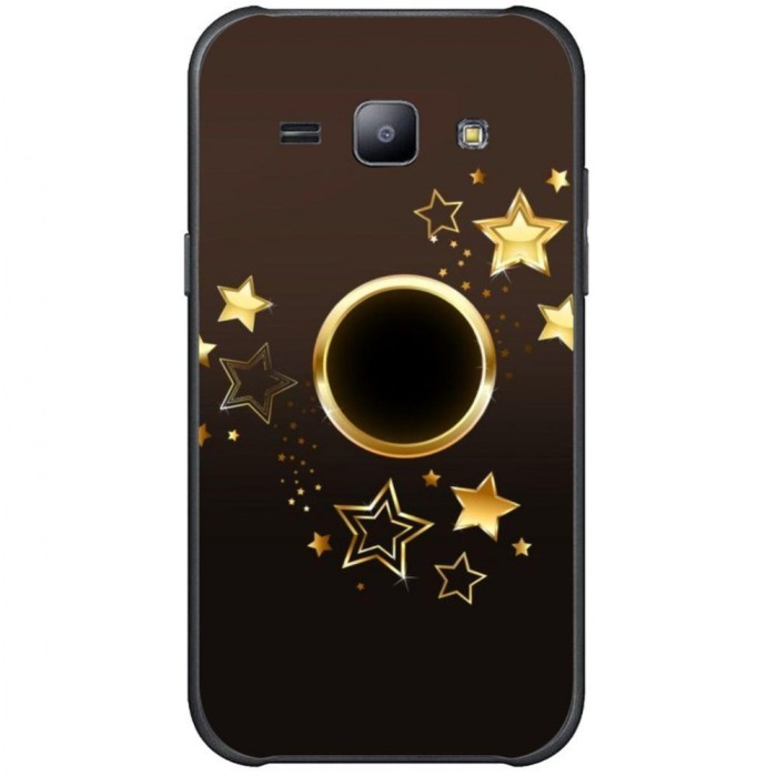 Husa Goldy Star SAMSUNG Galaxy J1 Ace foto mare Husa Goldy Star SAMSUNG Galaxy J1 Ace foto mare
