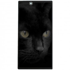 Husa Black Cat Face Sony Xperia Z C6602 C6603 foto