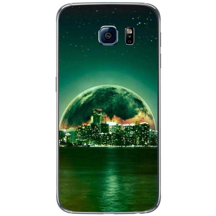 Husa Fantasy Green City SAMSUNG Galaxy S6 foto mare Husa Fantasy Green City SAMSUNG Galaxy S6 foto mare