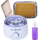 Kit Epilare Ceara Traditionala Pro Wax 450ml, Ulei, Spatule - Incalzitor Ceara 500g