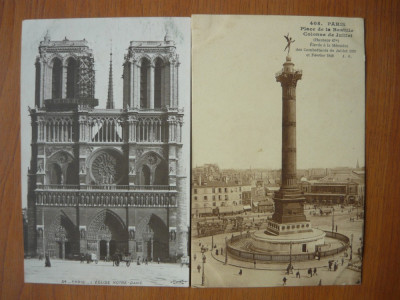 Franta - Paris - lot 4 carti postale vechi foto