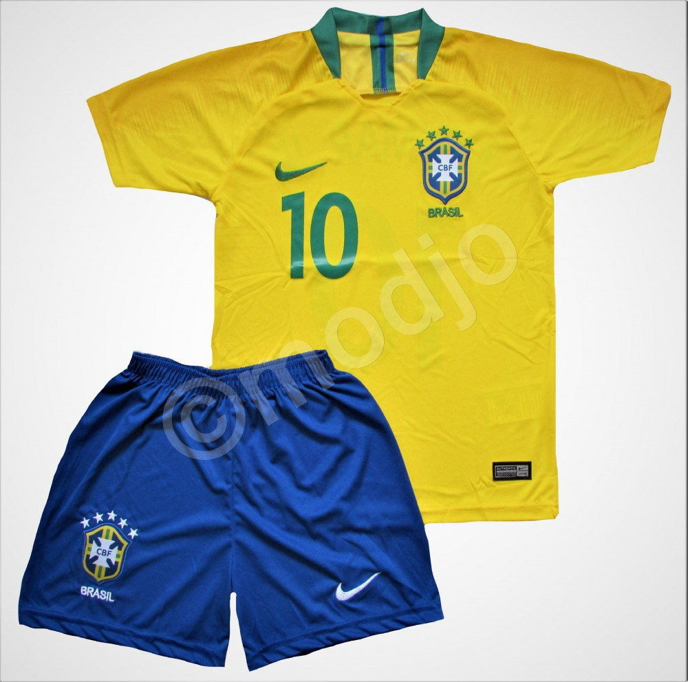 Compleu Echipament Fotbal NEYMAR BRAZILIA WORLD CUP 2018 copii de 13-14 ani  | arhiva Okazii.ro