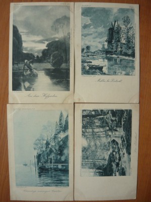 Peisaje - lot 10 carti postale vechi ( G. Heuer &amp;amp; Kirmse - Germania ) foto