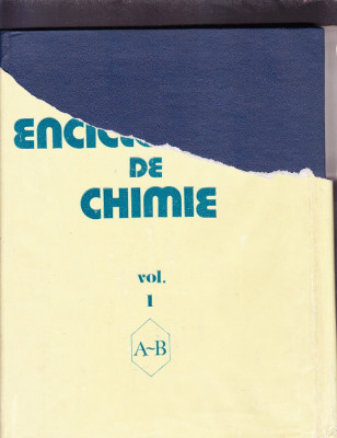 ENCICLOPEDIE DE CHIMIE -VOL 1 -A-B foto