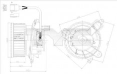 Ventilator aeroterma interior habitaclu PEUGEOT PARTNER Combispace (5F) TYC 505-0002 foto