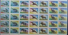 KAZASTAN - ANIMALE PREISTORICE, 1994, 10 X 6 V (10 SERII) , NEOB. - KZH 01B