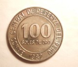 PERU 100 SOLI DE ORO 1982 BU, America Centrala si de Sud