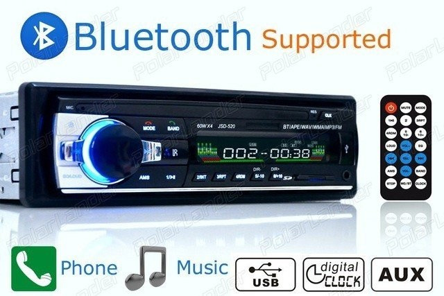 Casetofon Auto Bluetooth USB MP3 player Radio Telefon Telecomanda 50w |  Okazii.ro