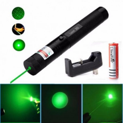 Laser Verde Pointer Acumulator Puternic cu Incarcator priza foto