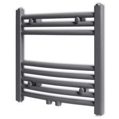 Radiator port-prosop incalzire centrala baie, curbat, 480x480 mm, gri foto