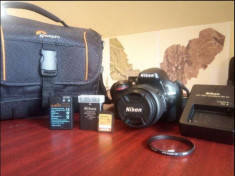 Nikon D5200 kit 18-55mm VR II + geanta Lowerpro + accesorii foto