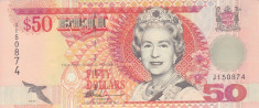 Bancnota Fiji 50 Dolari (1996) - P100b UNC ( rara - valoare catalog $300!! ) foto