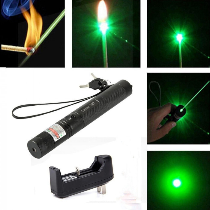 Laser Verde Pointer Acumulator 5800 mAh Puternic Incarcator