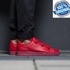 ADIDASI ORIGINALI 100% ADIDAS STAN SMITH &amp;quot;leather red&amp;quot; nr 42 foto