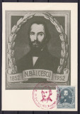 ROMANIA 1952 LP 333 CENTENARUL NASTERII LUI NICOLAE BALCESCU STAMPILA BUCURESTI, Stampilat