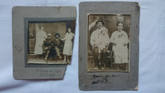 Lot 3 foto pe carton poze vechi de colectie amintiri interbelice din 1921 - 1923 foto