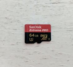 Card de memorie Sandisk MicroSDXC 64GB Extreme Pro foto